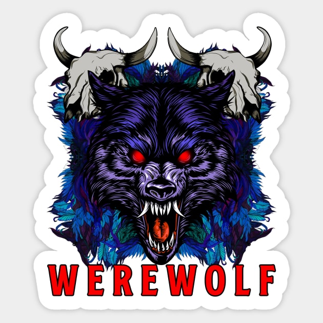 WEREWOLF Sticker by theanomalius_merch